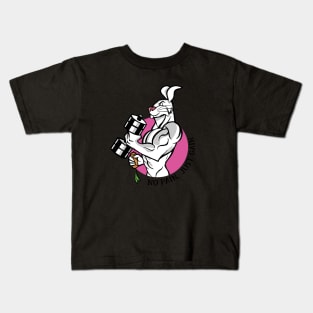 gym muscle unicorn - rabbit Kids T-Shirt